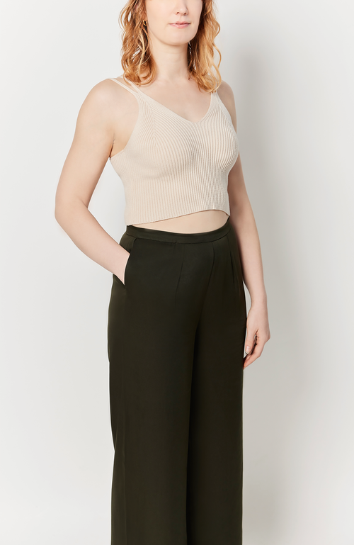 Aam The Label The Wide Leg Pant For Full Hips And Thighs In Deep Olive