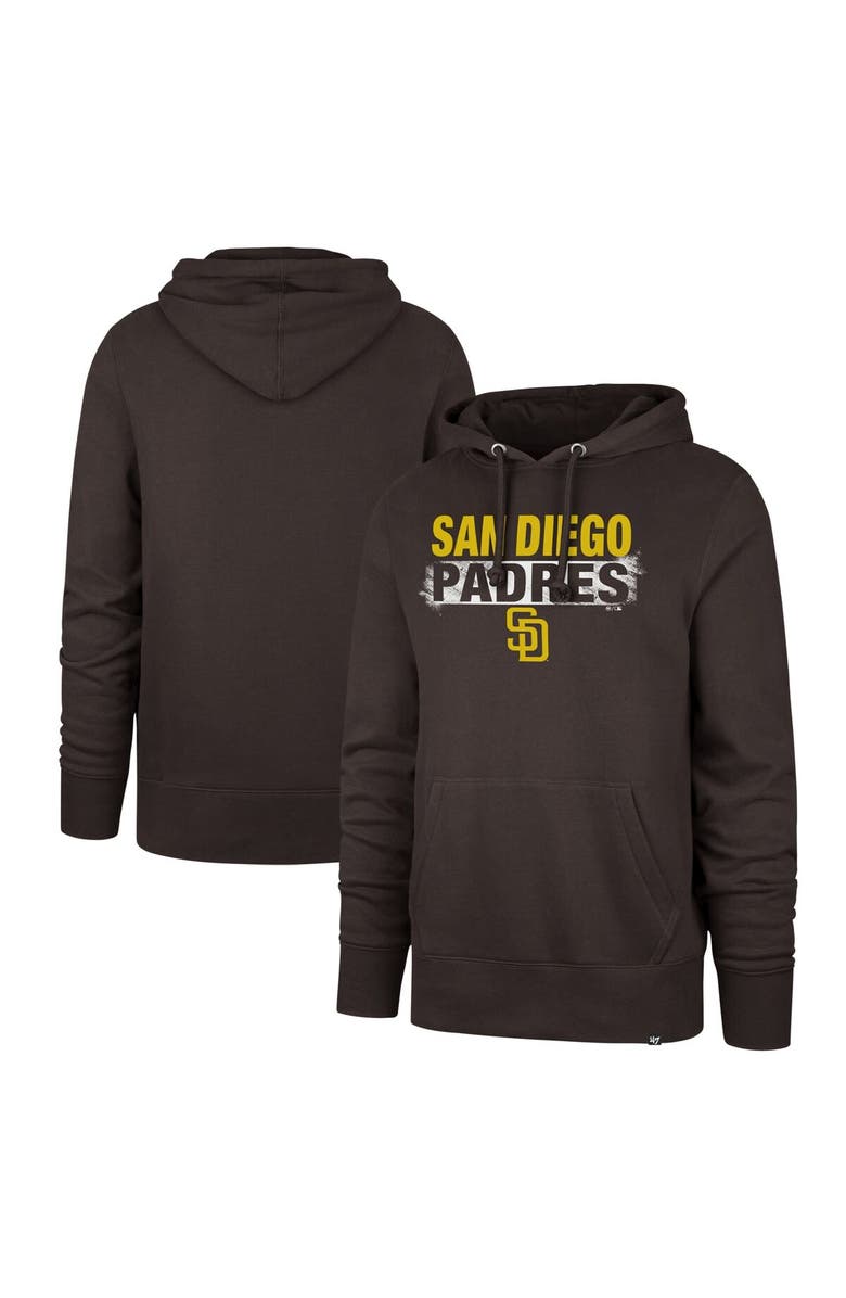 '47 Men's '47 Brown San Diego Padres Base Slide Headline Pullover Hoodie, Main, color, 