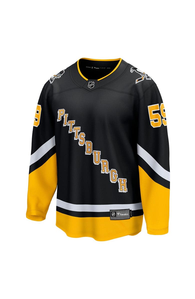 FANATICS Men's Fanatics Branded Jake Guentzel Black Pittsburgh Penguins Alternate Premier Breakaway Player Jersey, Alternate, color,