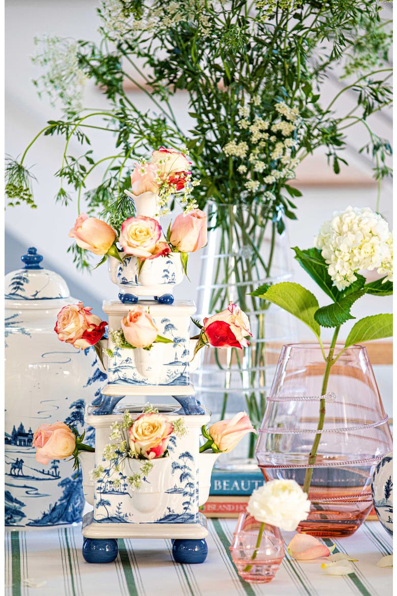 Country Estate 11" Tulipiere Tower, Alternate, color, DELFT BLUE