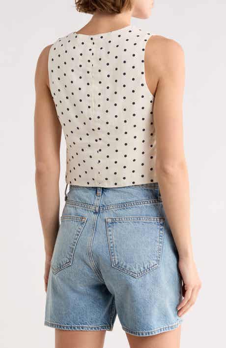 DL1961 Lizze Button Crop Top