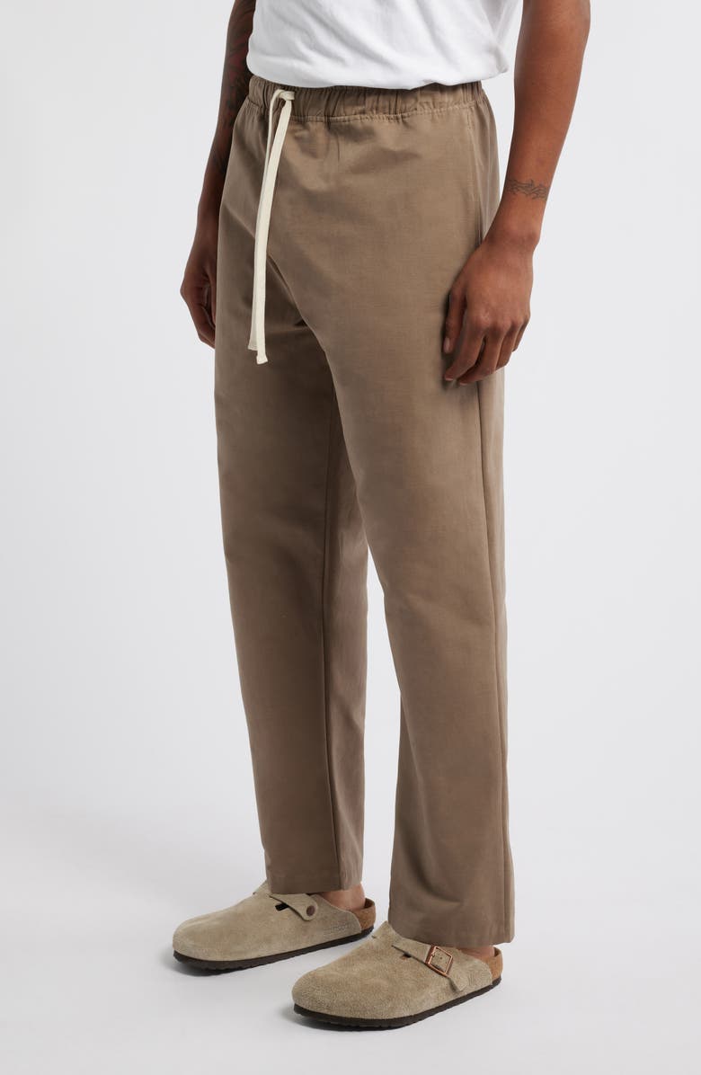 STANDARD ISSUE PD Cotton Blend Drawstring Slacker Pants, Alternate, color, Suede