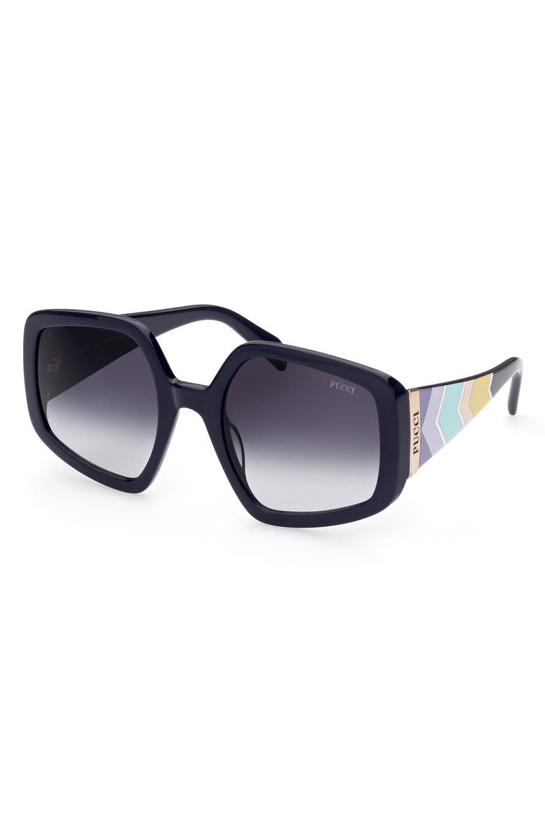 Emilio Pucci 55mm Geometric Sunglasses, Main, color, 