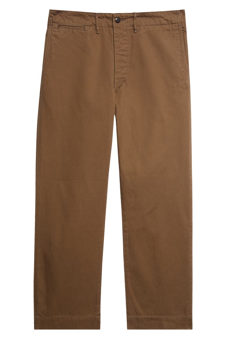 Cotton Twill Field Chino Pants, Alternate, color, DARK BROWN