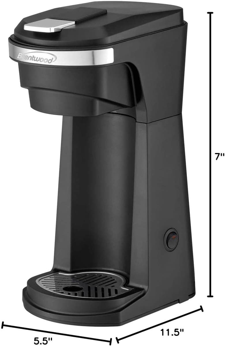 Brentwood New K-Cup Single Serve Coffee Maker, Alternate, color, Black