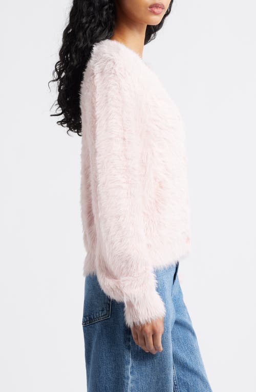 Bp. Sparkle Fuzzy Cardigan In Pink