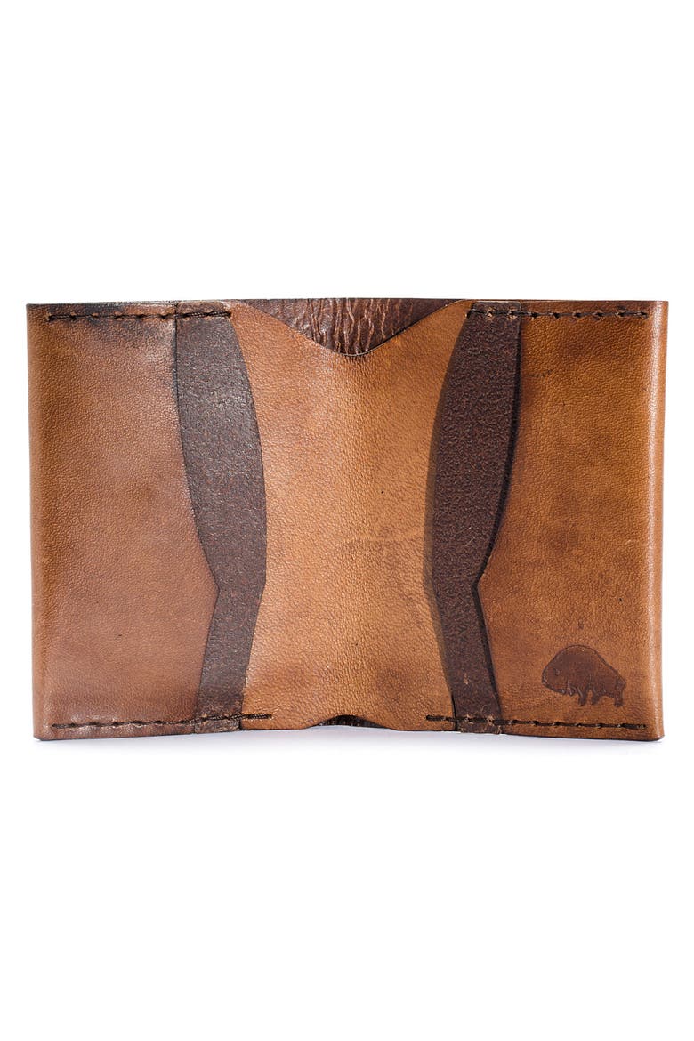 No. 4 Leather Wallet, Alternate, color, WHISKEY
