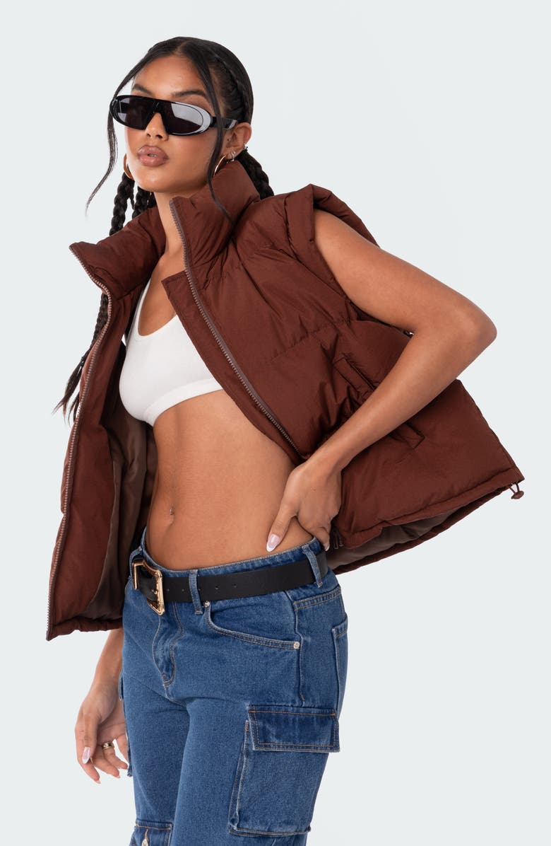 EDIKTED Legacy Oversize Nylon Puffer Vest, Alternate, color, 