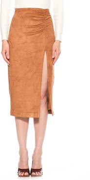 Alexia Admor Zayla Faux Suede Pencil Skirt