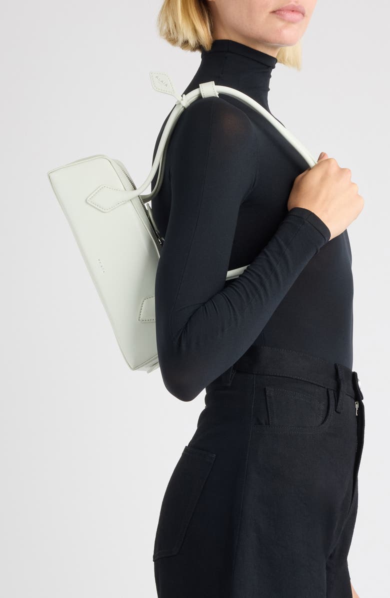 Alaïa Small Le Teckel Leather East/West Shoulder Bag, Alternate, color, Naturel