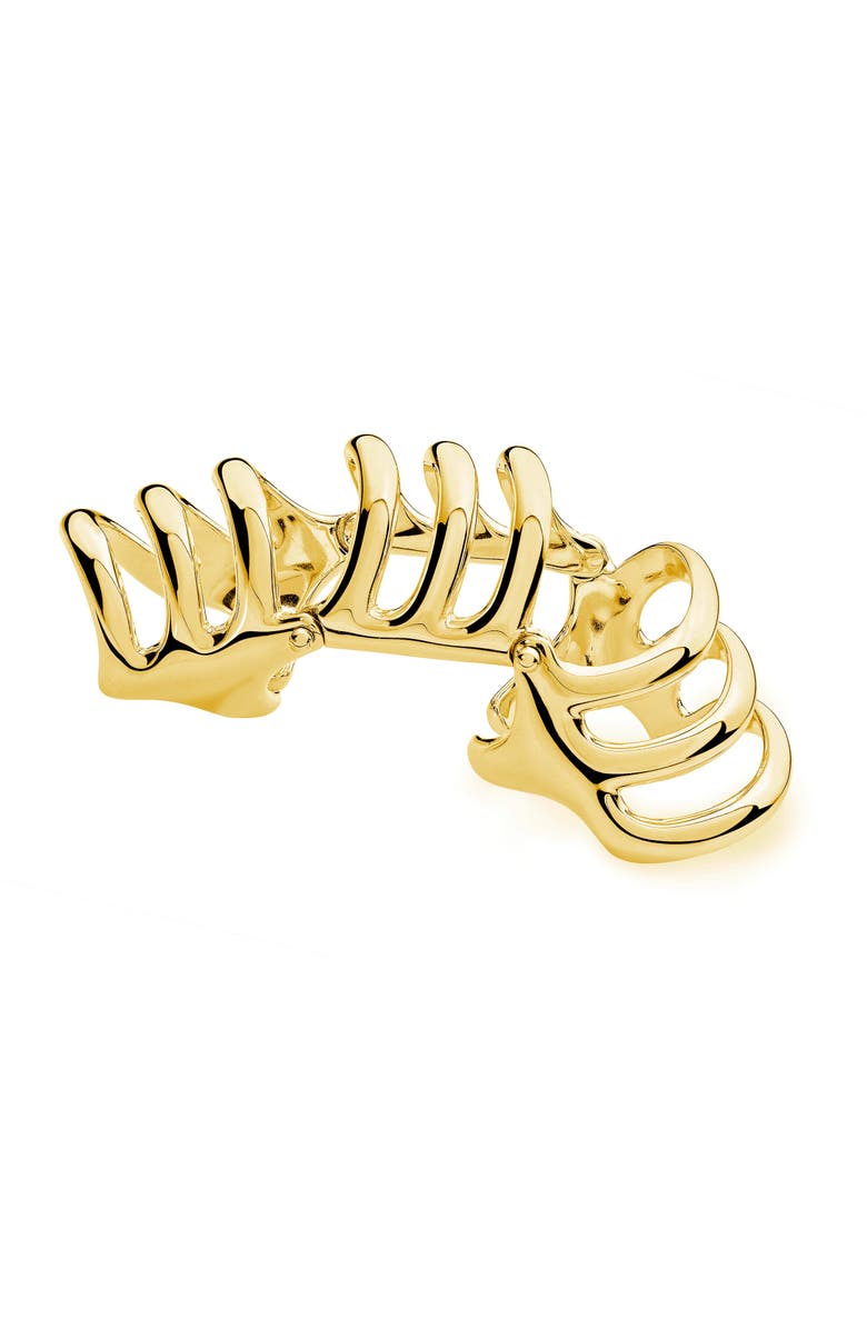 Lucy Quartermaine Waterfall Armour Ring in Gold Vermeil, Alternate, color, Gold Vermeil