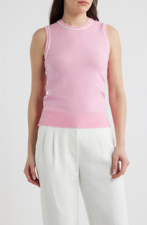 Contrast Piping Crop Tank