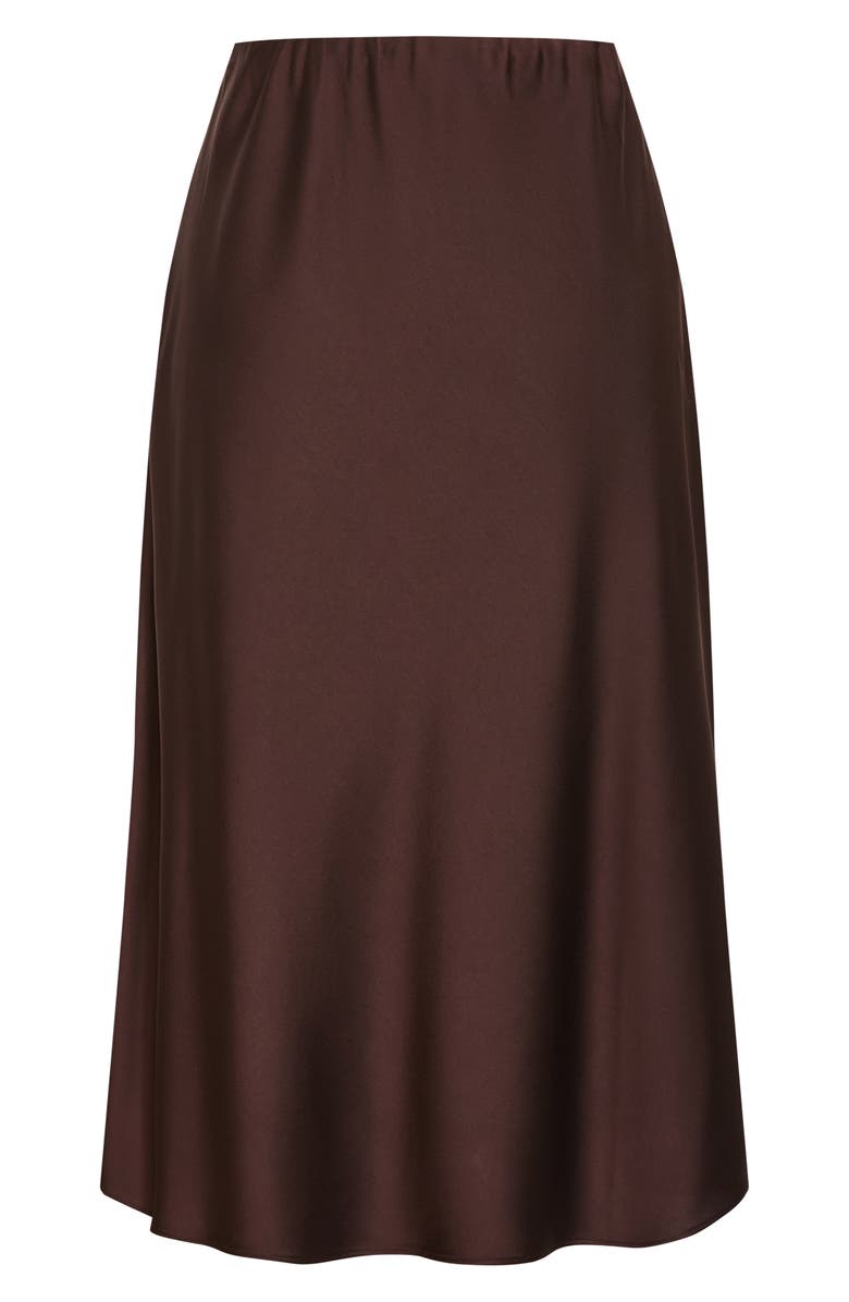 City Chic Miranda Midi Skirt, Alternate, color, Truffle