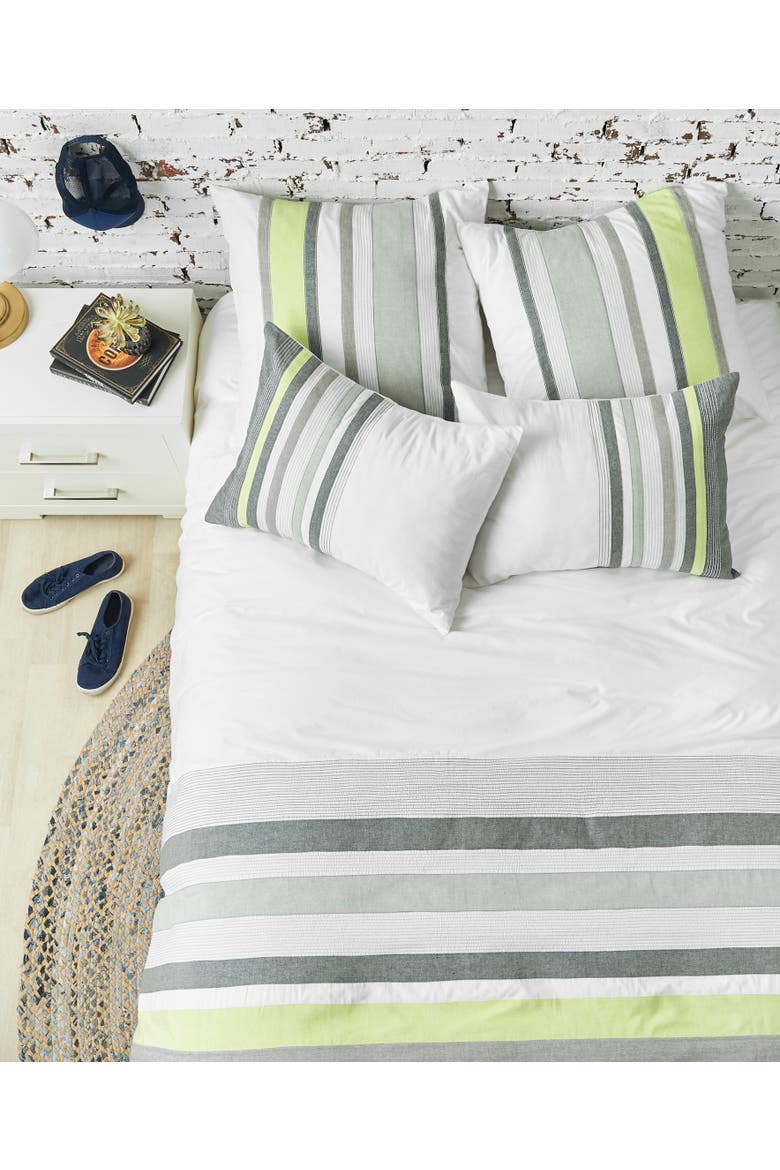 Jones Cotton Euro Pillow Sham 26" x 26", Alternate, color, White
