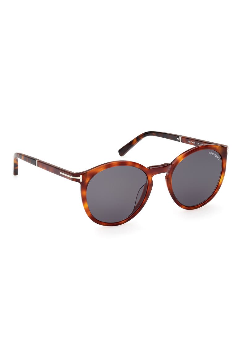 51mm Gradient Round Sunglasses, Alternate, color, BLONDE HAVANA / SMOKE
