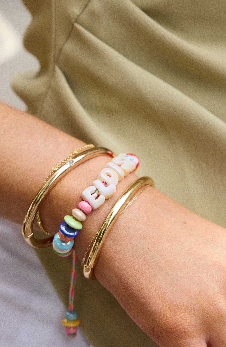 BaubleBar Make Waves Custom Beaded Bracelet, Alternate, color, White Multi