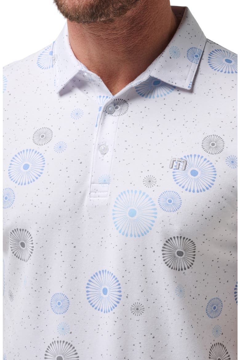 Caught Inside Medallion Print Polo, Alternate, color, WHITE