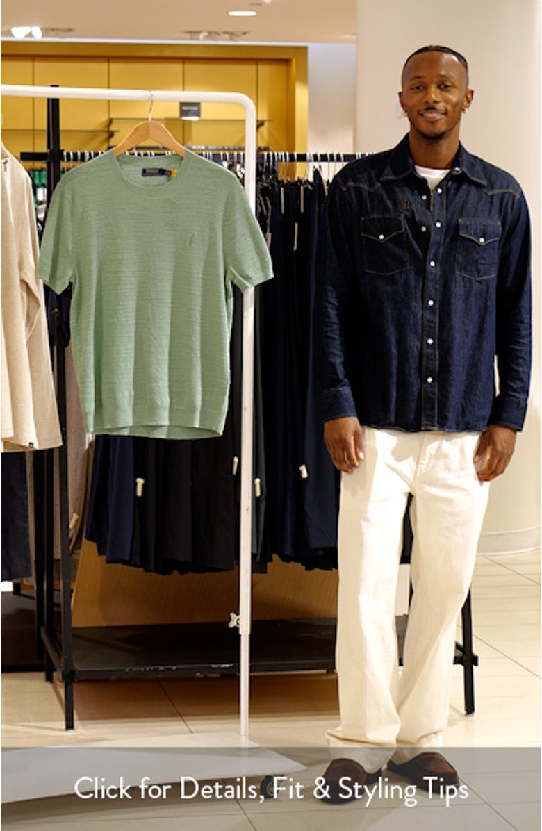 Textured Seed Stitch Cotton & Linen Sweater, sales video thumbnail