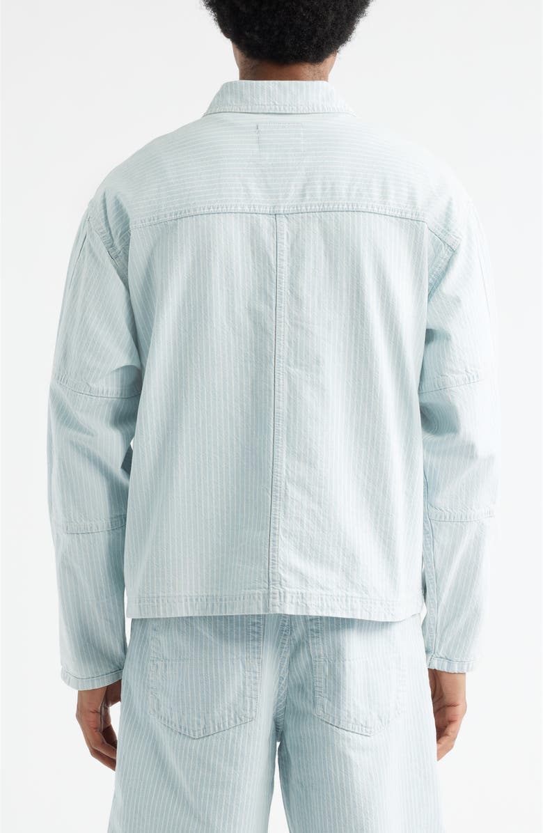 Vans Umber Stripe Denim Jacket, Alternate, color, Blue Ice Stripe