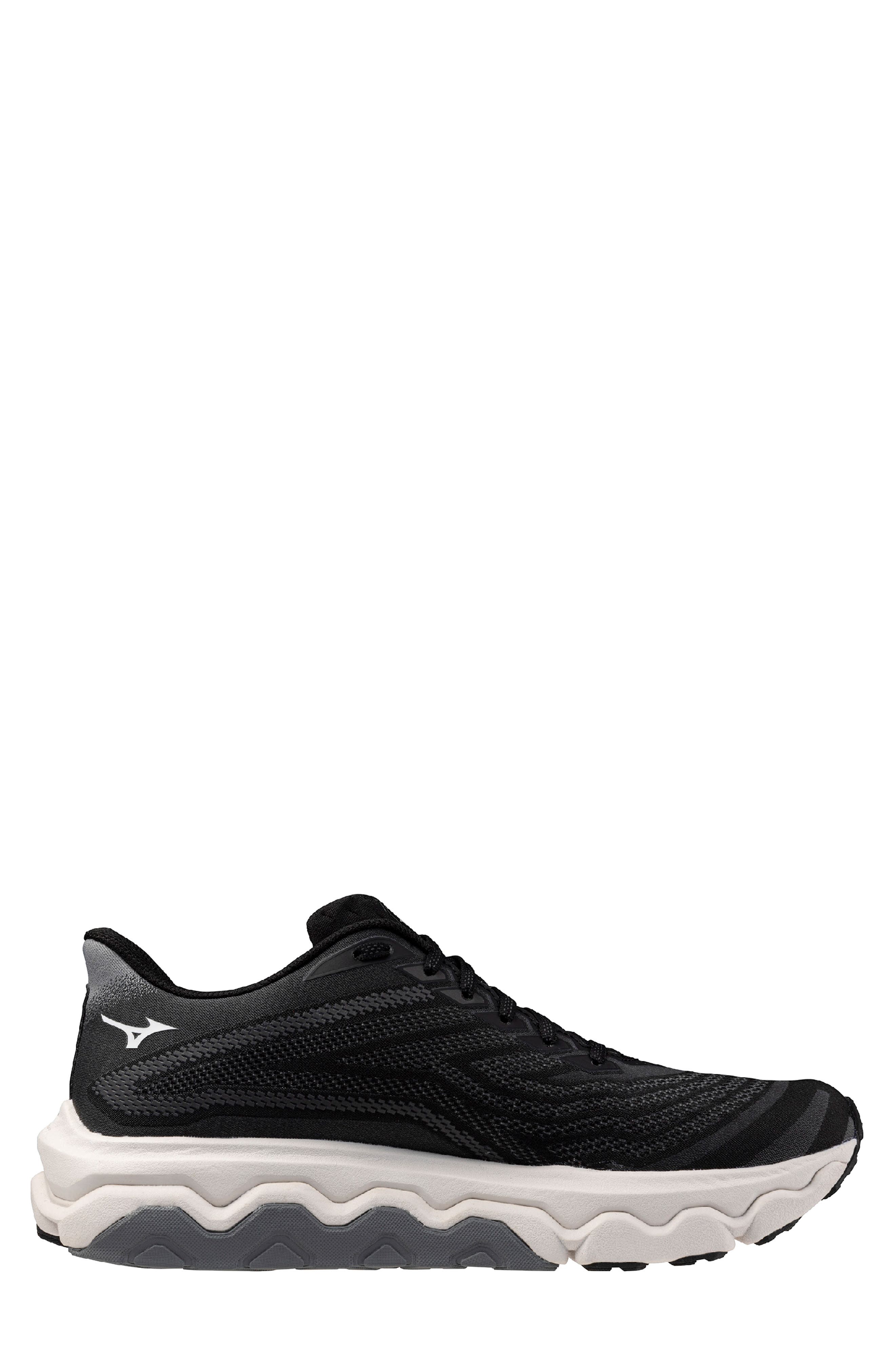 Mizuno <p>Wave Horizon 8 Running Shoe (Men)</p>, Alternate, color, Black-White