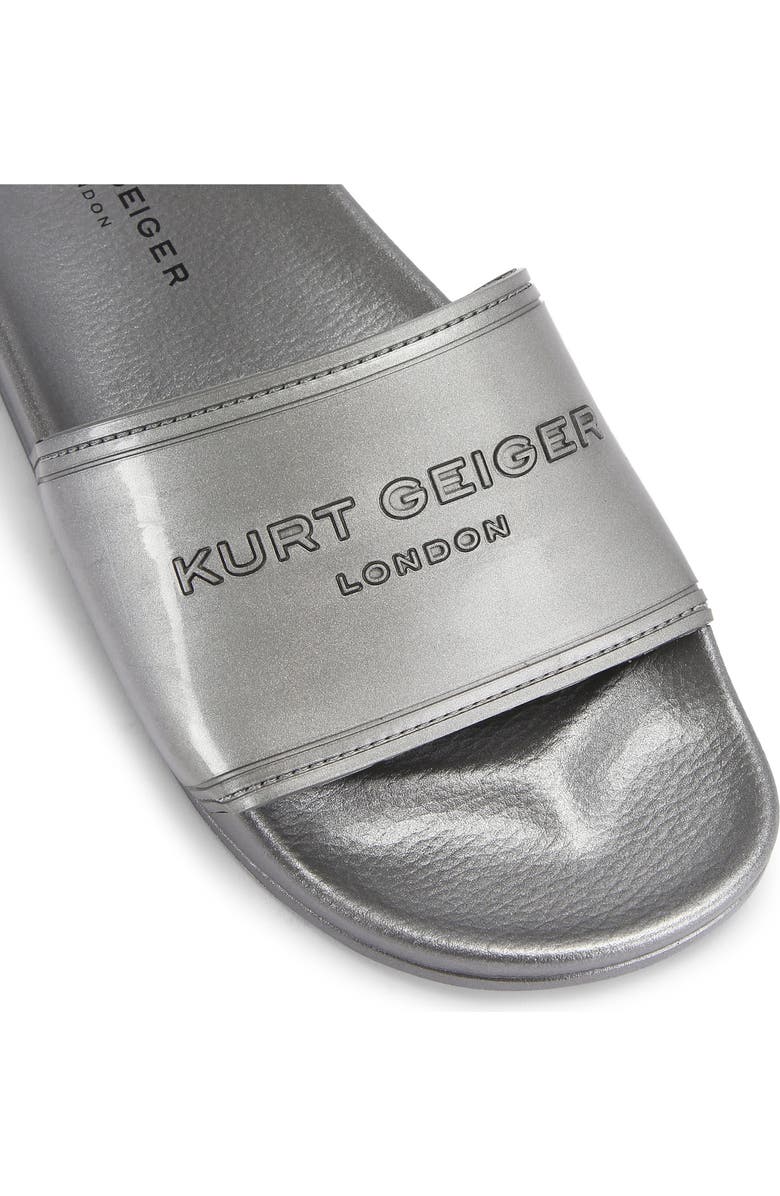 Kurt Geiger London Pool Slide Sandal, Alternate, color, Silver