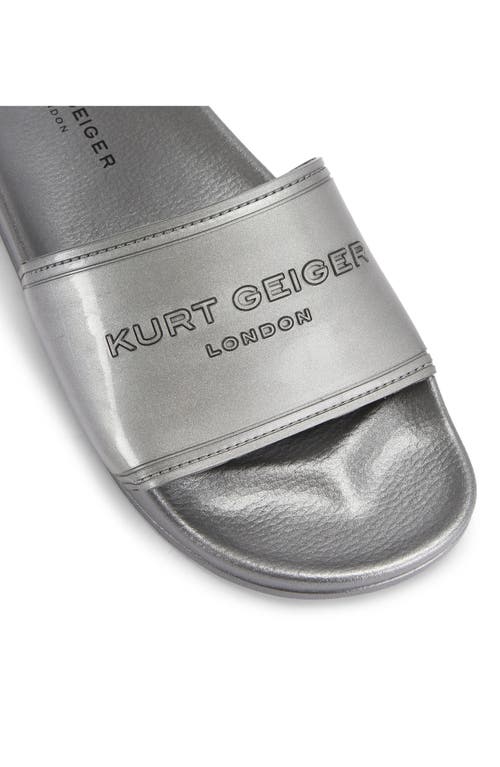 Kurt Geiger London Pool Slide Sandal In Silver
