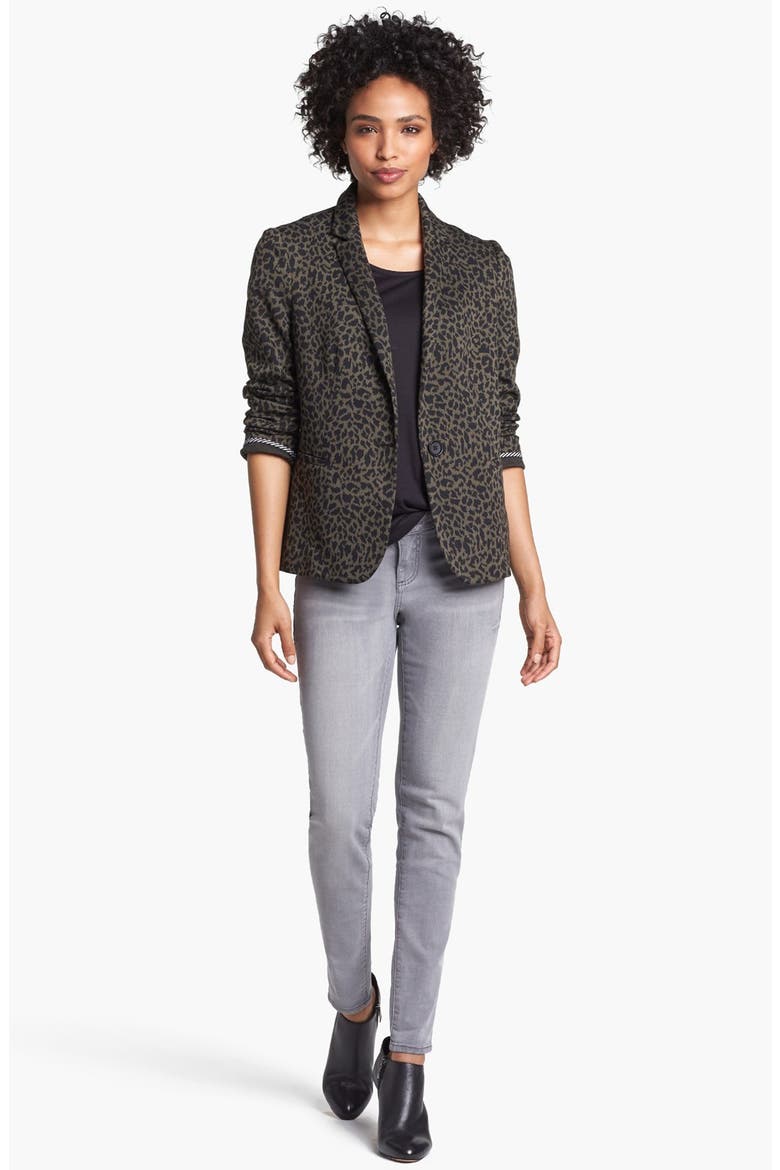 Knit Blazer, Main, color, ARMY ANIMAL
