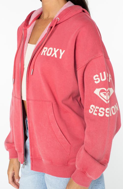 Roxy Line Up Graphic Hoodie In Pink