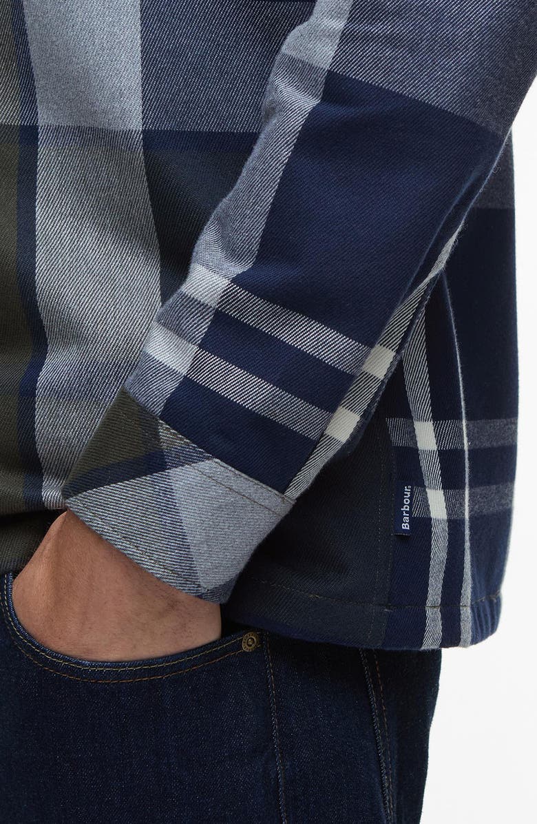Barbour Lannich Tartan Cotton Twill Zip-Up Shirt Jacket, Alternate, color, Fernwood Tartan