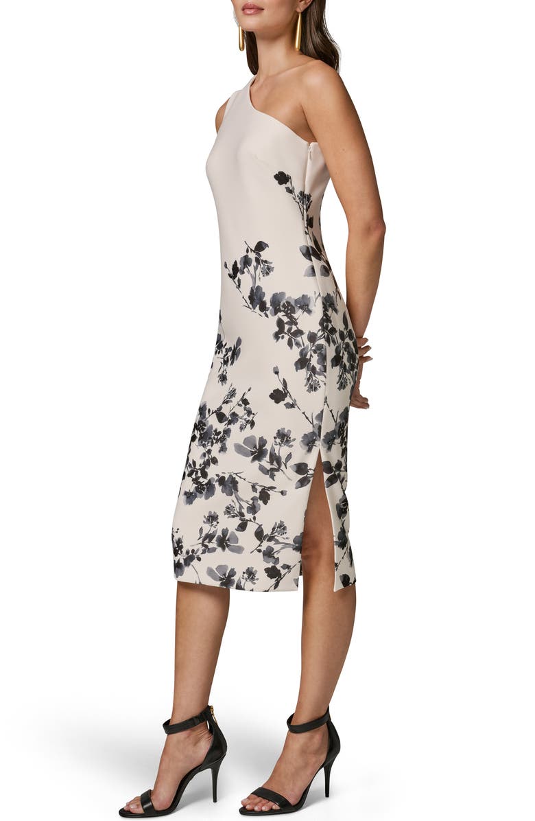 Donna Karan New York One Shoulder Floral Print Dress, Alternate, color, 