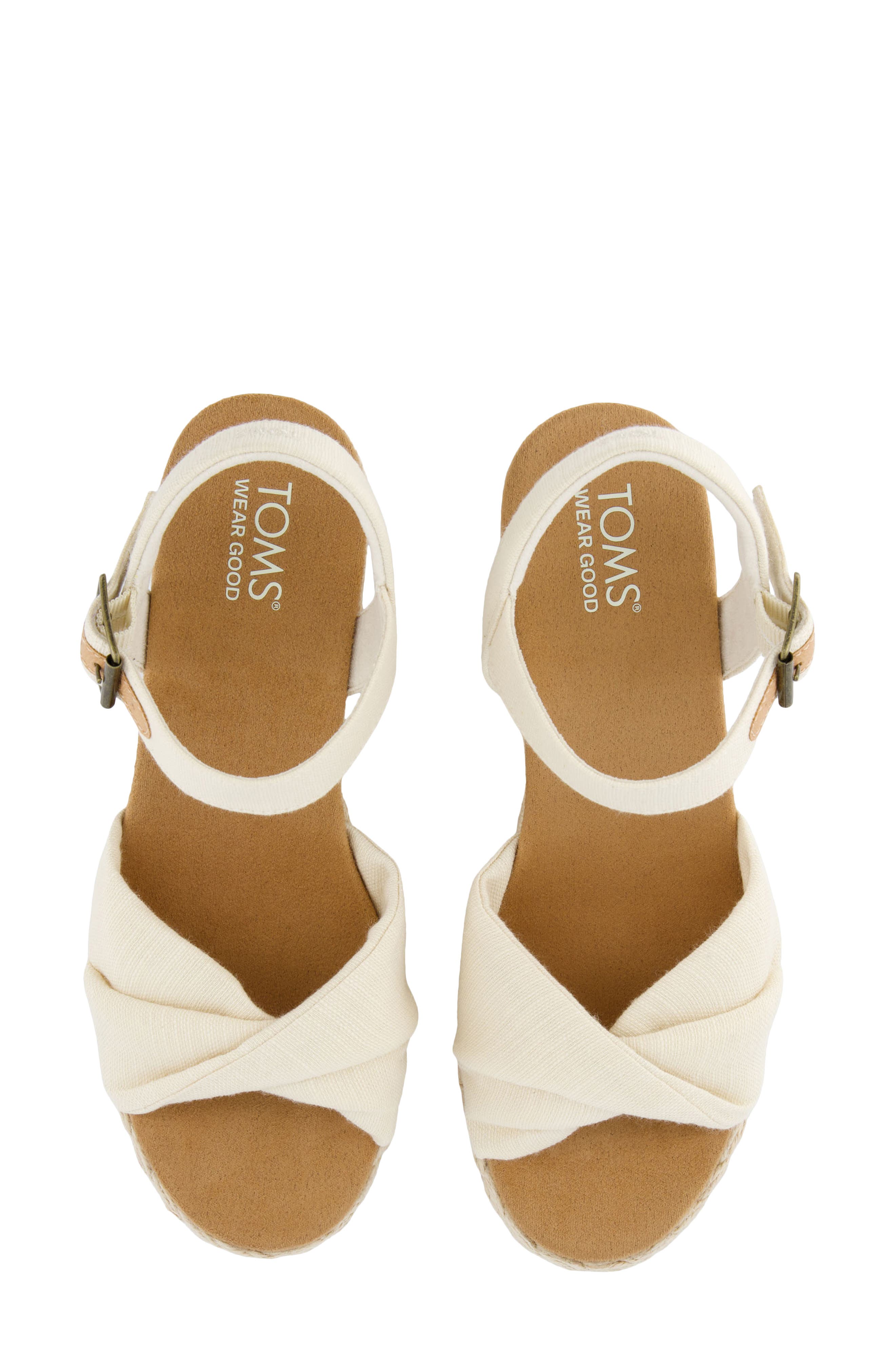 Kinsley Ankle Strap Espadrille Platform Wedge Sandal, Alternate, color, NATURAL