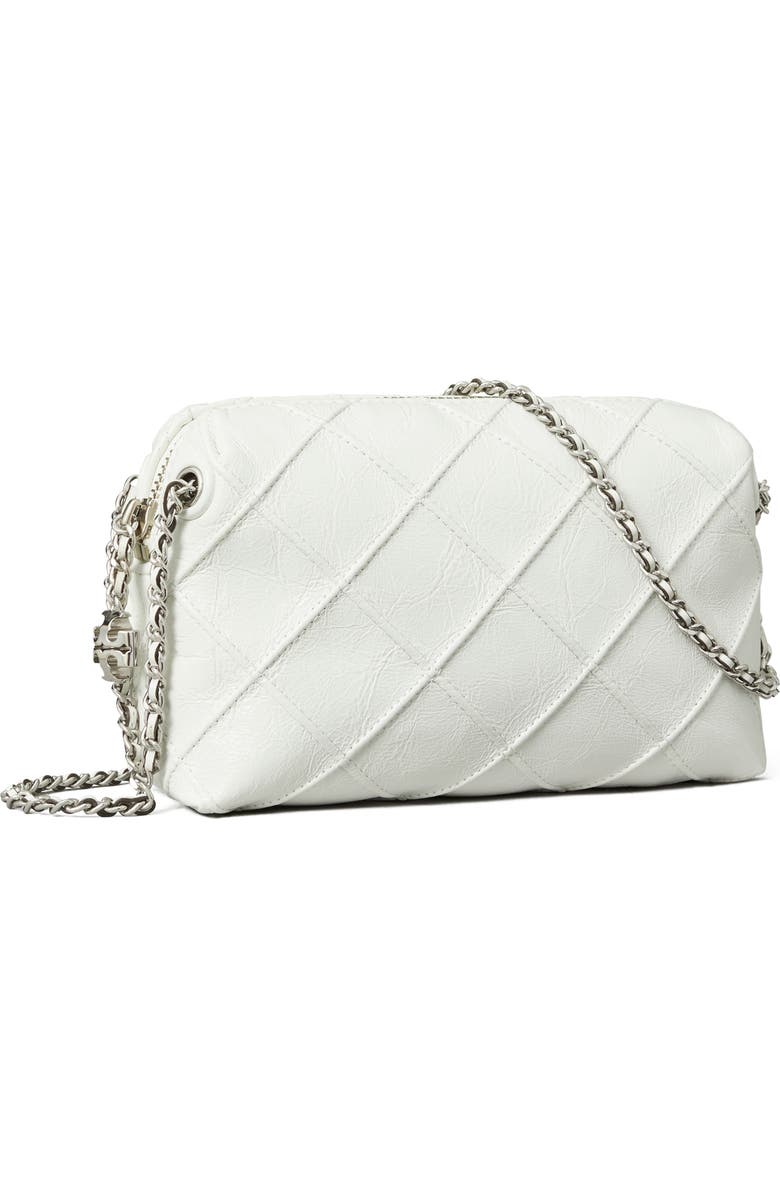Tory Burch Fleming Soft Leather Crossbody Bag, Alternate, color, Blanc