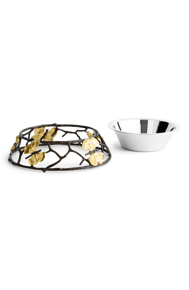 Michael Aram Butterfly Ginkgo Dog Bowl, Alternate, color,