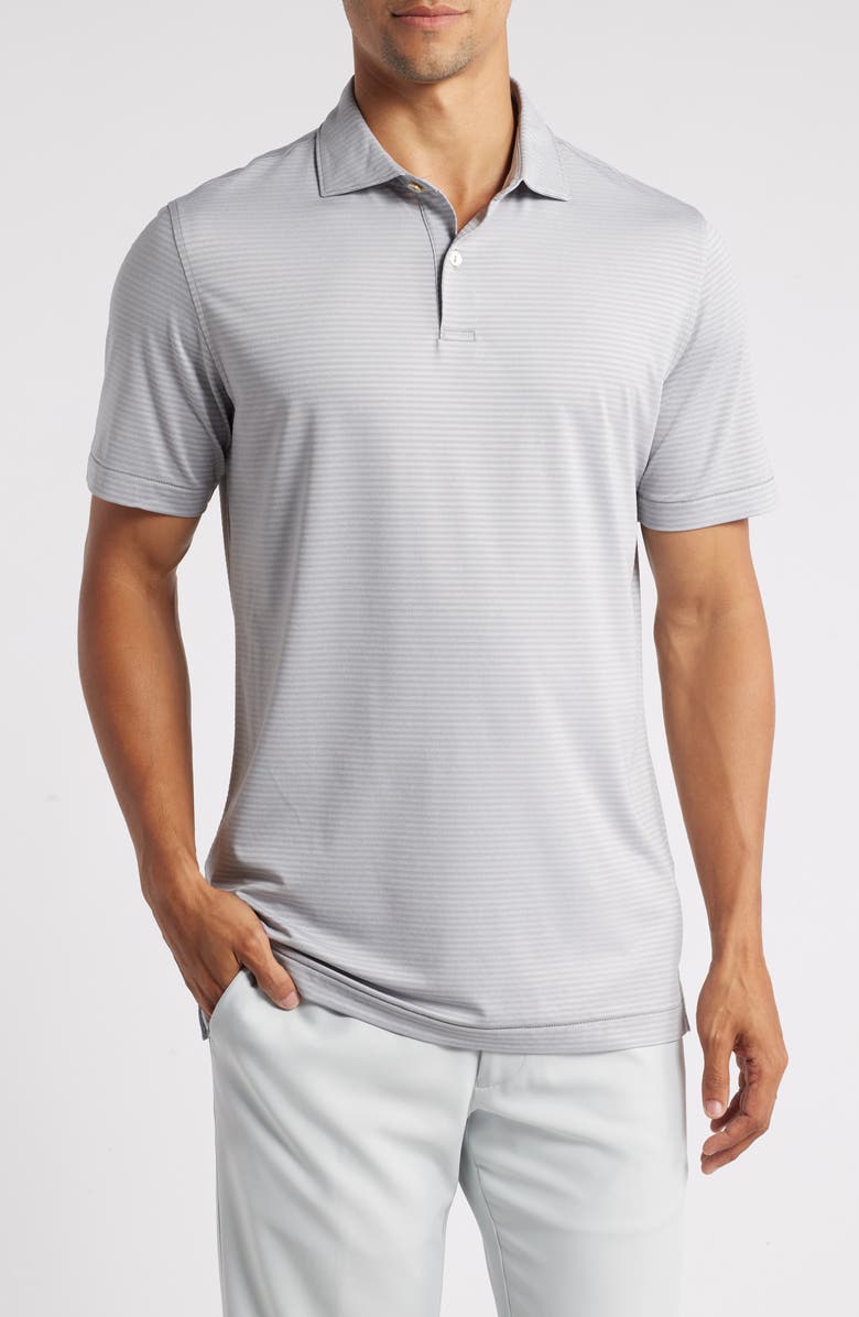 Peter Millar Empire Stripe Performance Jersey Polo, Main, color, 