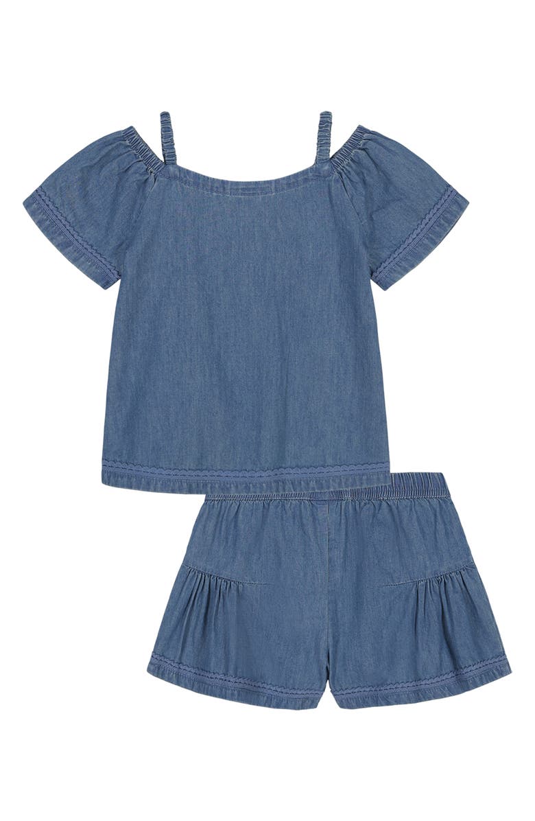 Calvin Klein Kids' Chambray Top & Shorts Set, Alternate, color, Denim