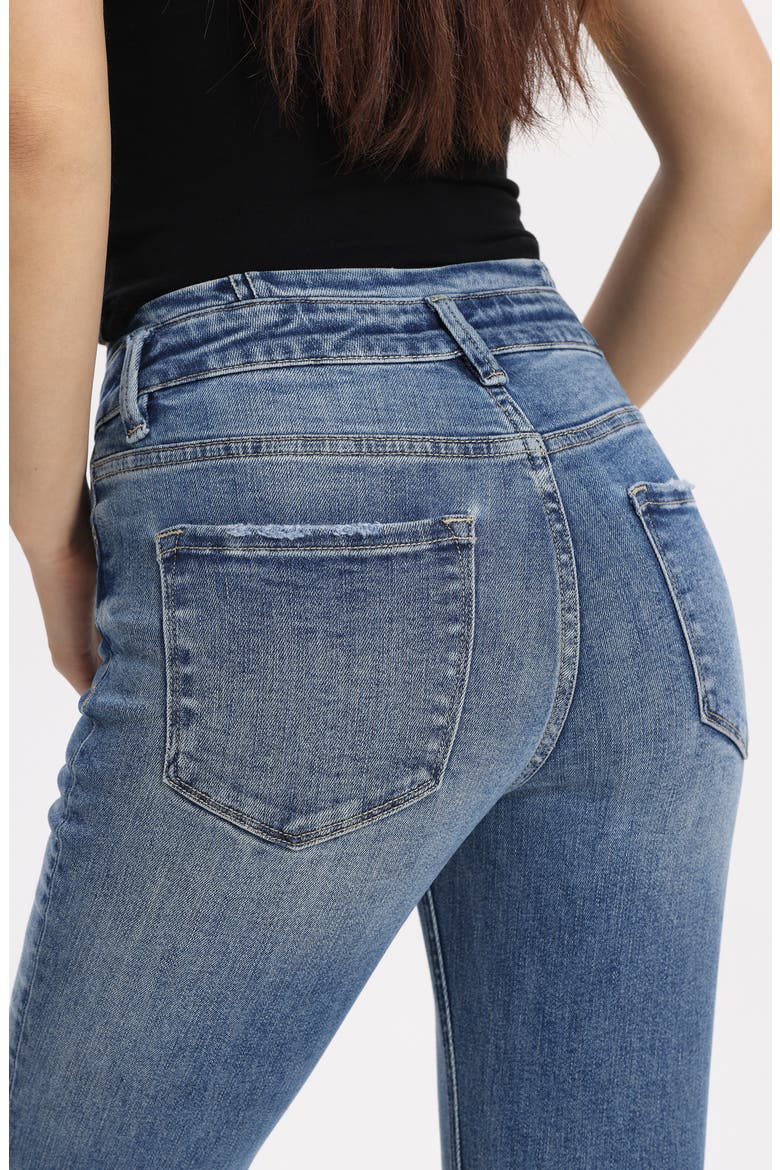 High Waist Flare Jeans, Alternate, color, VINTAGE AQUA