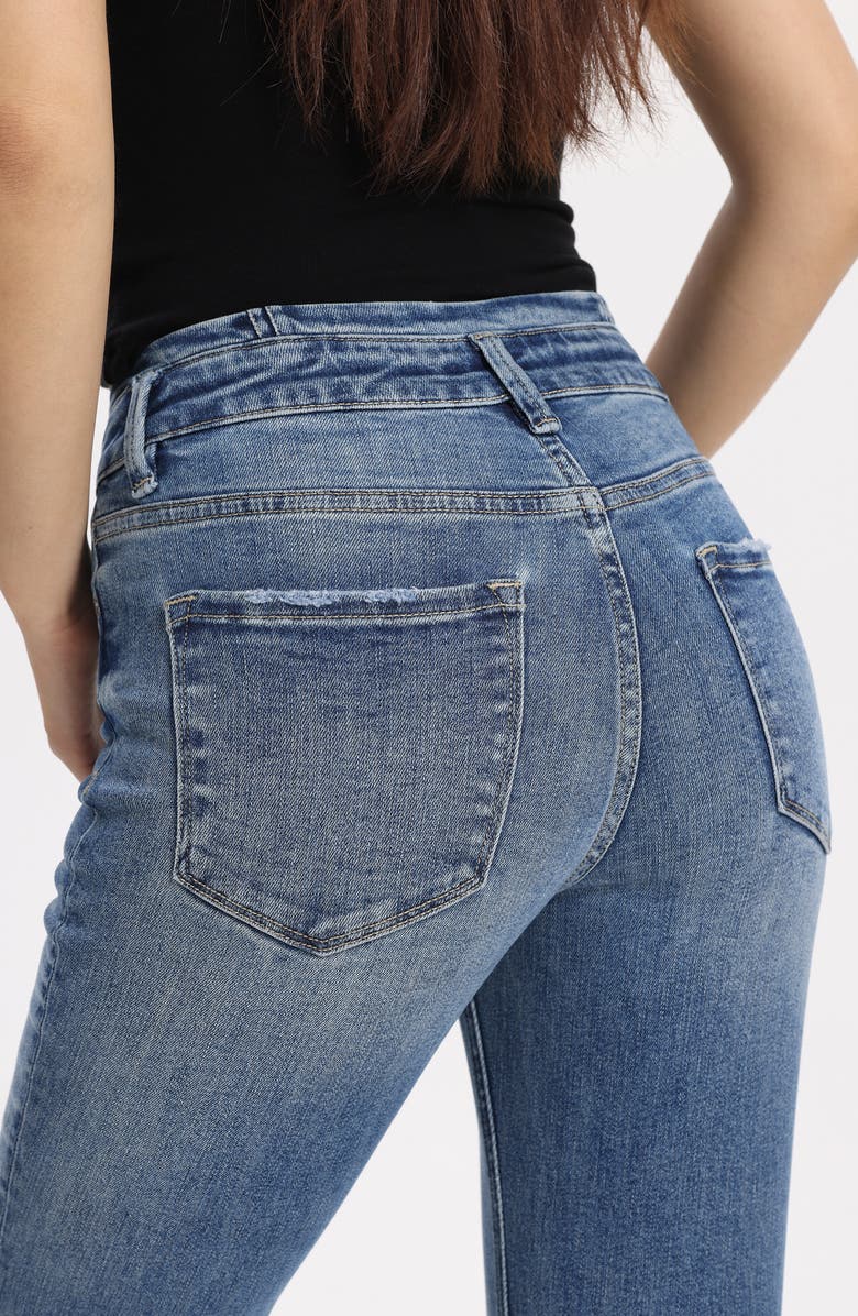 Bayeas High Waist Flare Jeans, Alternate, color, Vintage Aqua