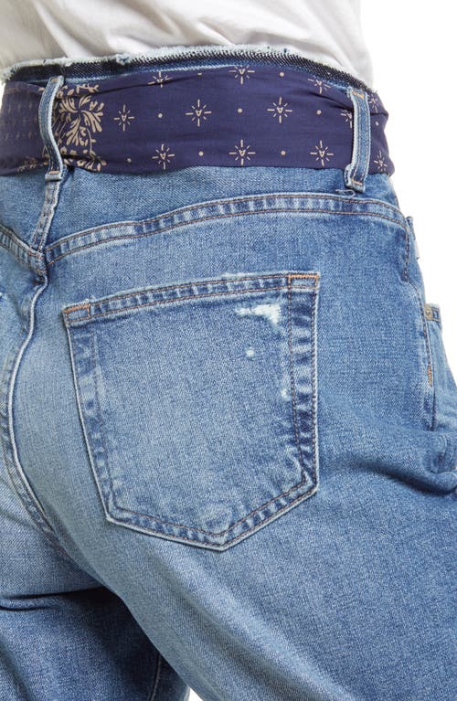 Ag Sloane Belted High Waist Denim Shorts In Venice Canal Belted