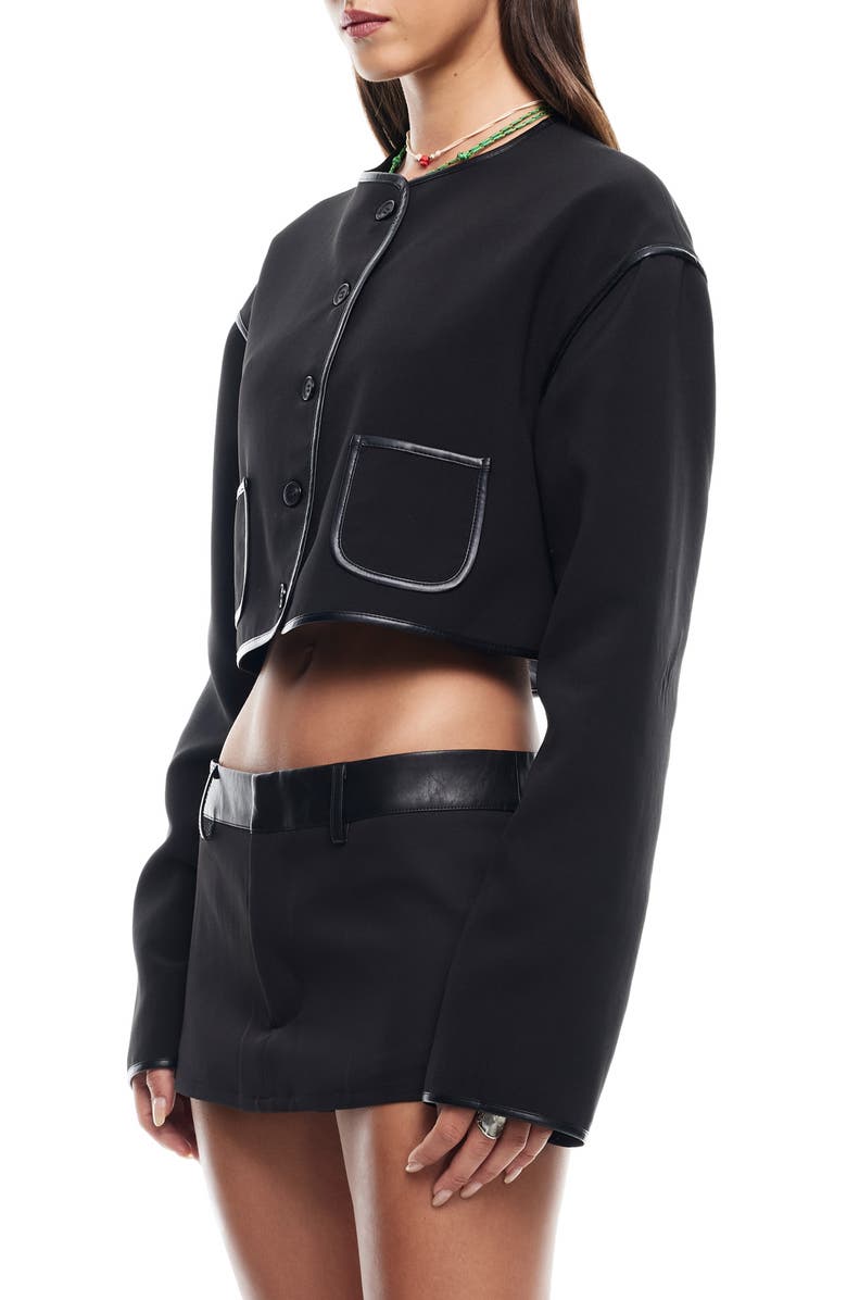 LIONESS Twilight Crop Jacket, Alternate, color, Ink