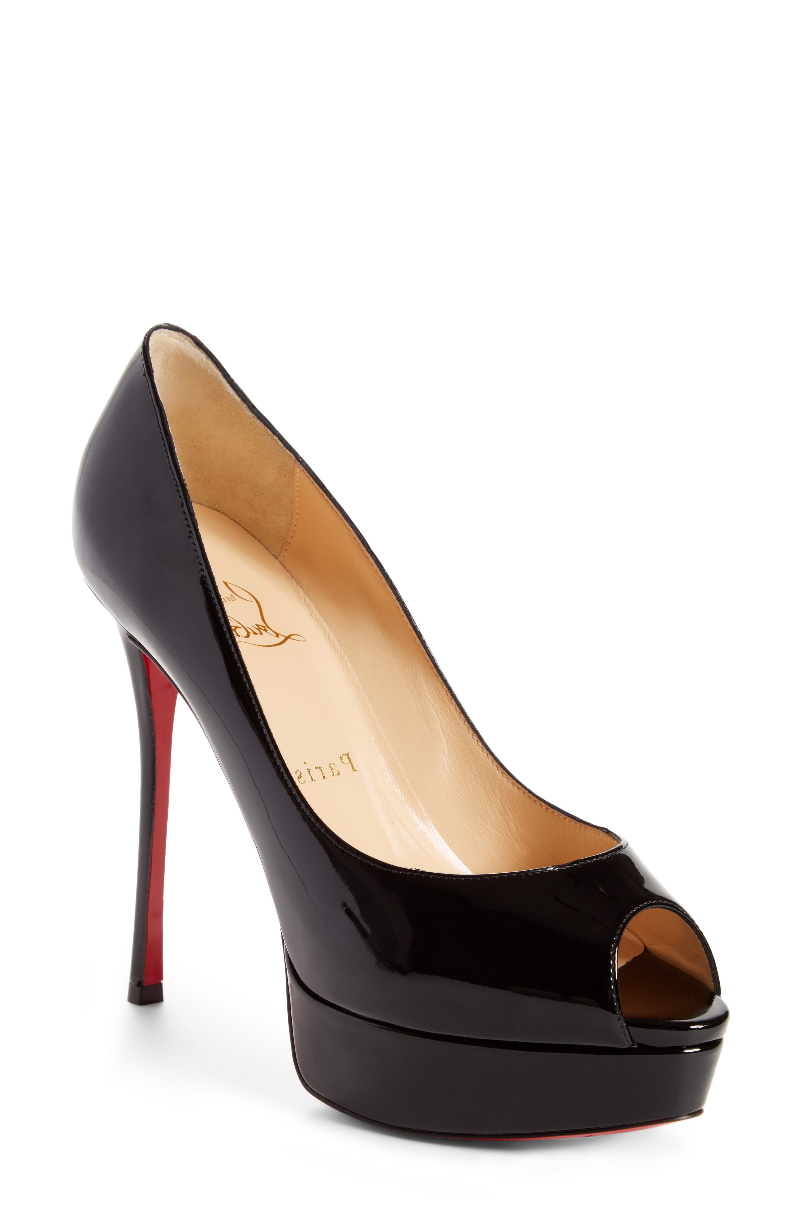 Christian Louboutin Fetish Peep Toe Platform Pump, Main, color, 