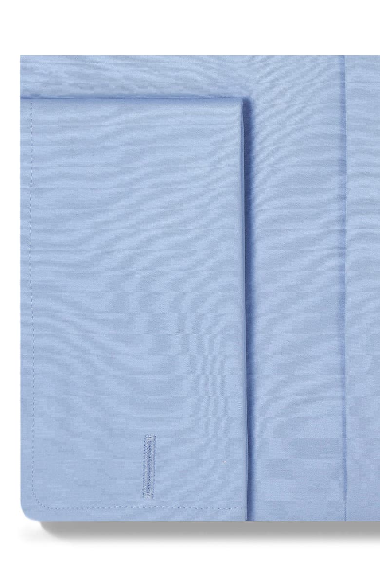 David Donahue Slim Fit Broadcloth French Cuff Dress Shirt, Alternate, color, Blue