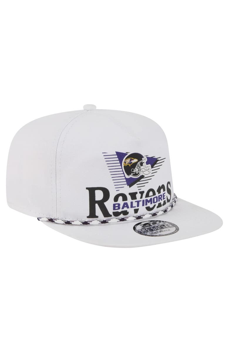 New Era Men's New Era White Baltimore Ravens Collide Golfer Snapback Hat, Alternate, color, White