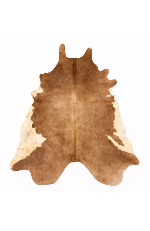 Eco Hide Gisselle Brown and White Cowhide Rug  9'5" × 7'11"