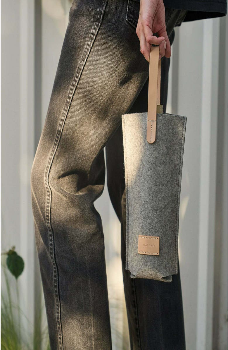 Graf Lantz Hana Merino Wool Bottle Bag, Alternate, color, Granite
