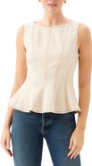 FIFTEEN TWENTY Zoyla Contrast Stitch Peplum Top