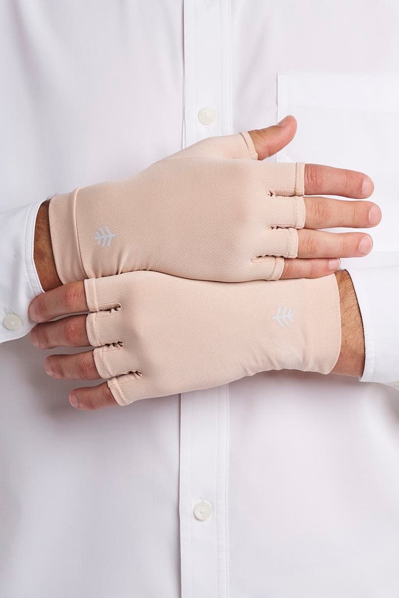 Ouray Fingerless UV Sun Gloves, UPF 50+ Sun Protection, Alternate, color, Beige