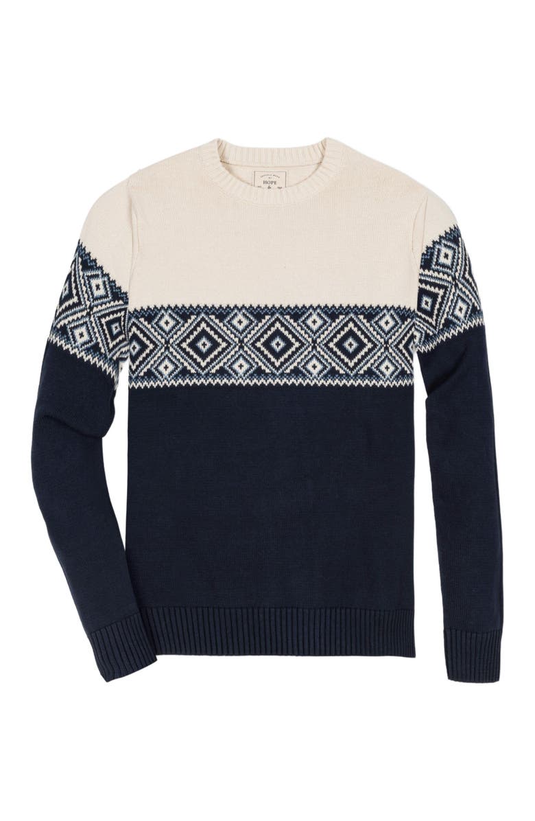 Hope & Henry Men's Organic Fair Isle Sweater, Alternate, color,