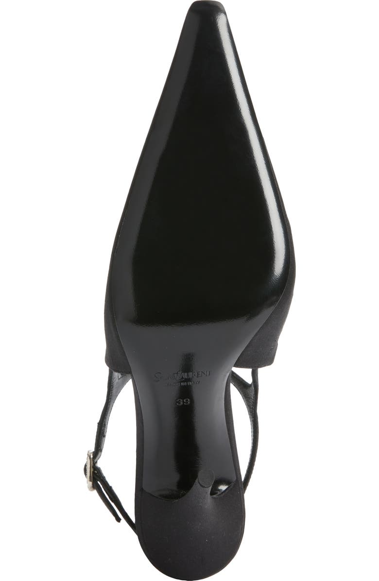 Saint Laurent Doville Ankle Strap Pump, Alternate, color, Noir