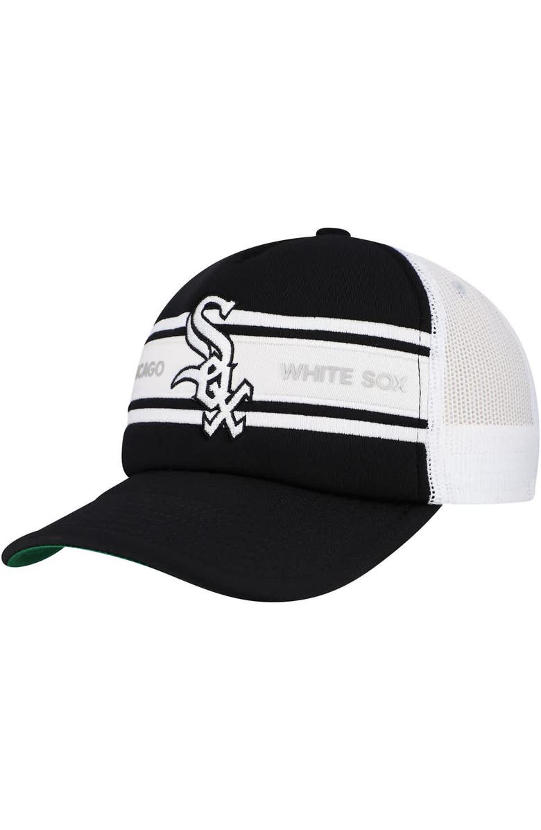 Mitchell & Ness Men's Black Chicago White Sox Sideline Trucker Adjustable Hat, Main, color, Black