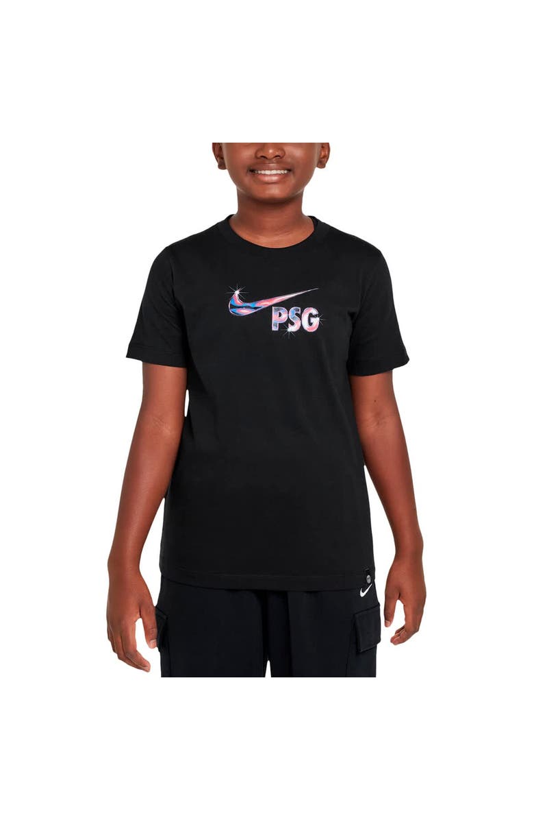 Nike Youth Nike Black Paris Saint-Germain Swoosh T-Shirt, Alternate, color, 